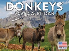 Donkey Calendar 2026 Monthly Wall Calender 12 Month