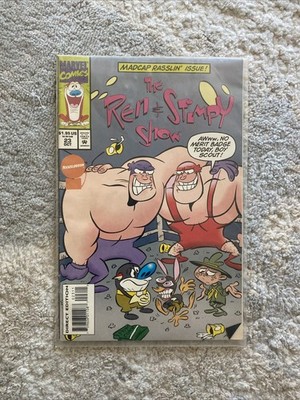 Vintage Ren and Stimpy Show Madcap Rasslin Issue Marvel Comics Vol 1 No 23 Oct94