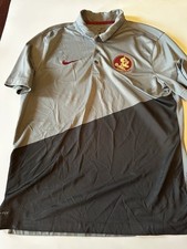 Size Large Florida State Polo Shirt Nike Mens Dri Fit Football Seminoles Sports