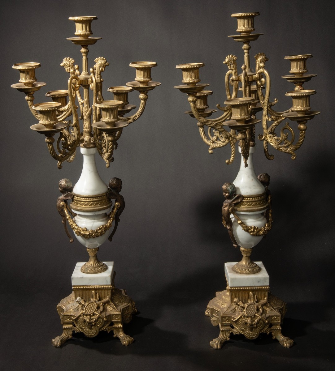 Imperial Lancini Vintage Italian Clock and Candle Stick set | eBay