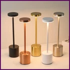 Simple Touch Sensor LED Table Lamp Rechargeable Desk Lamp 3Colors Adjustable