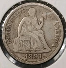 1891 Seated Liberty Dime