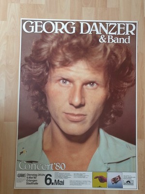 Original Tour Konzert Plakat Poster Georg Danzer Geschenk Idee 6.5.1980 Erlangen