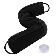 Door Draft Stopper Blocks Hot and Cold Air with Removable 32 inches Black
