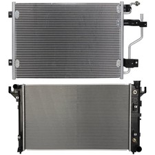 Aluminum Radiator Ac Condenser Cooling Kit For 1994-1997 Dodge Ram 25003500