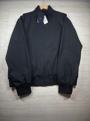 Fred Perry Men s Harrington Jacket Black XXL Made In England Brand New With Tags