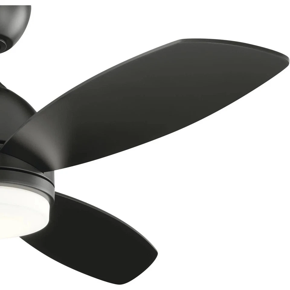 Kichler Lighting 330002SBK Vassar Indoor Ceiling Fan Satin Black - Image 2 of 4