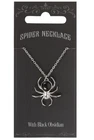Black Obsidian Spider Pendant Necklace - Brand NEW