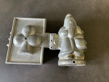 Vintage 2 Pewter Ice Cream/ Butter Mold Vintage SANTA AND CLOVER