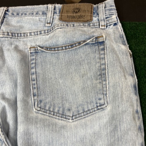 WRANGLER Relaxed Fit Mens Denim Jeans 40 x 30 Dark Wash Zip Fly - Picture 5 of 15
