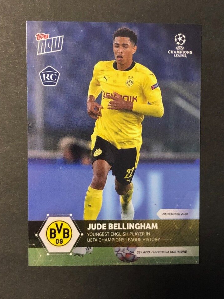 2020-21 Topps Now UEFA Champions League 2 Jude Bellingham Borussia Dortmund RC
