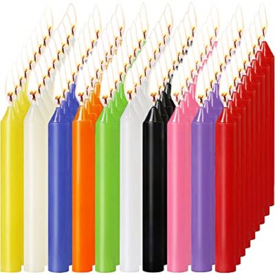Anniversary House Candele di compleanno arcobaleno pastello per torte, confezione da 5, multicolore e finitura glitterata, decorazioni per cupcake, 6 cm, AHC242