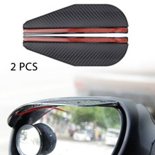 2x Car Carbon Fiber Black Rearview Side Mirror Rain Visor Guard Car Accessories