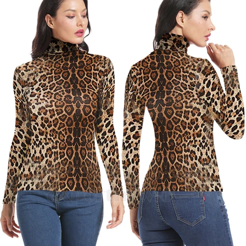 Women's Turtleneck Shirts Long Sleeve Basic Ribbed Knitted Top Lightweight S-3XL - Bild 11 von 17