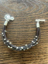 Lucky Brand Leather Bead Multi Bracelet /BOHO