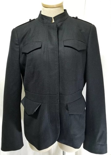 Black Wool Military Jacket Size 