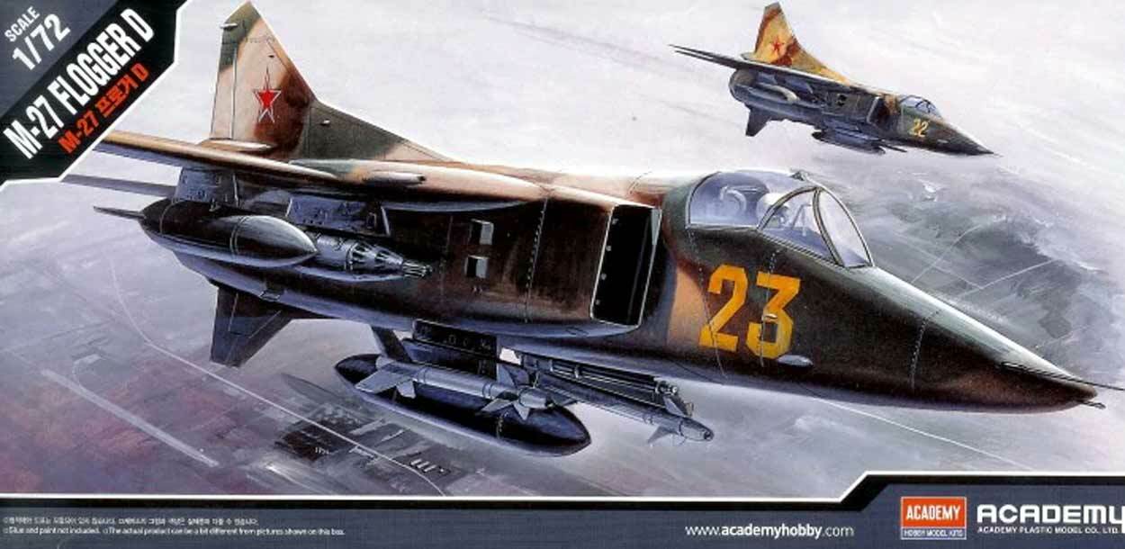 Academy MiG-27 Flogger-D URSS Modèle De Maquette 1:72 Russie Kit M-27 NEU
