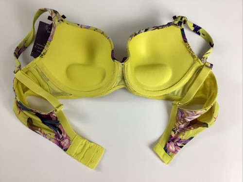 Cacique Lane Bryant Boost Balconette Bra Underwire Yellow Floral 34A 36A NWT - Picture 5 of 9