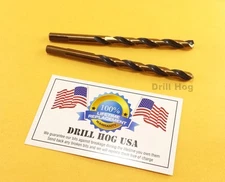 1/4 Drill Bit 1/4" Bit HI-Molybdenum M7 Twist Bit Drill Hog® Lifetime Warranty