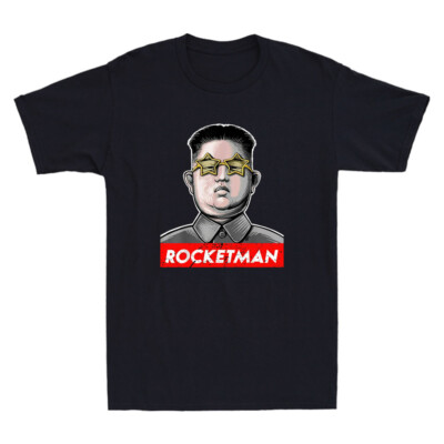 Kim Jong-un Rocket Man North Korea Leader Funny Parody Vintage Men's T-Shirt Tee