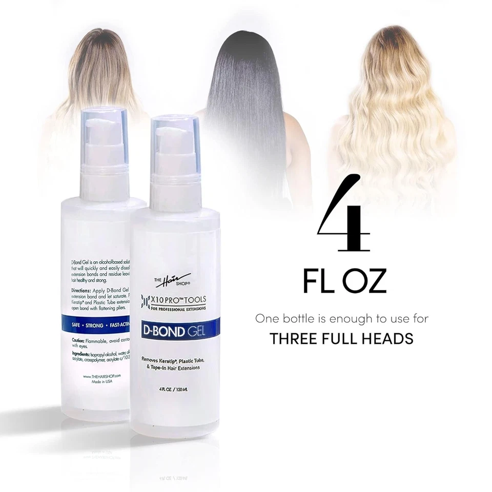 Removedor de gel X10 Pro-Tools D Bond de The Hair Shop, para fusión, punta en U, 4 oz Foto 4 de 4