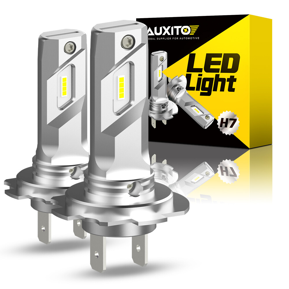 2x H7 Super Bright 60000LM LED Headlight Bulbs 6500K High Low Beam Kit