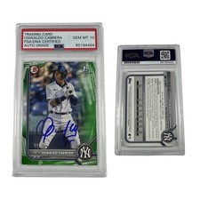 2022 Bowman Oswaldo Cabrera Auto Green Pattern /99 PSA 10