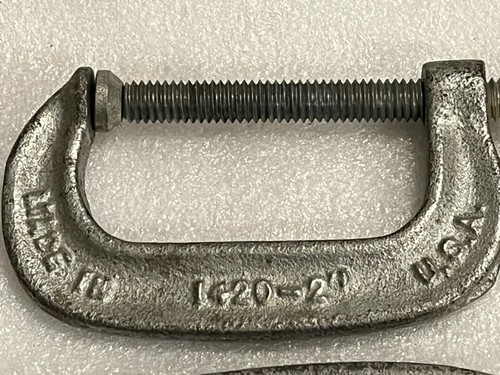 5 morsetti regolabili primitivi vintage 3pz. 1420-2", 1 pz. 1-3/4", 1pz.- 2-1/2" U.S.A. - Foto 9 di 13