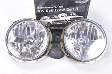 Dectane SWV03 Scheinwerfer VW Golf I 1974-1983 klar Chrom Set Eintragungsfrei