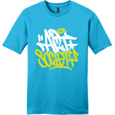 NEW Art Society GRAFF BLACK/GREEN Tee Shirt LIGHT TURQUOISE SM-4XL MADE IN USA