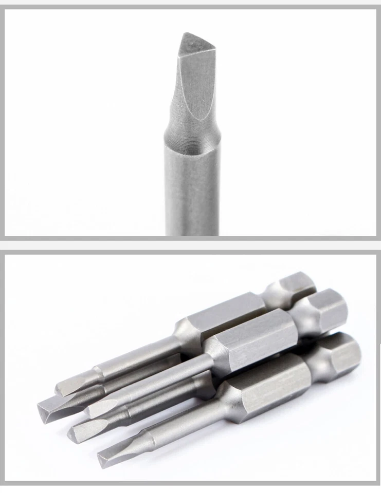 5Pcs Magnetic Triangle Head Screwdriver Bits S2 Steel Hex Shank 50mm Long 1/4" - Image 4 of 4
