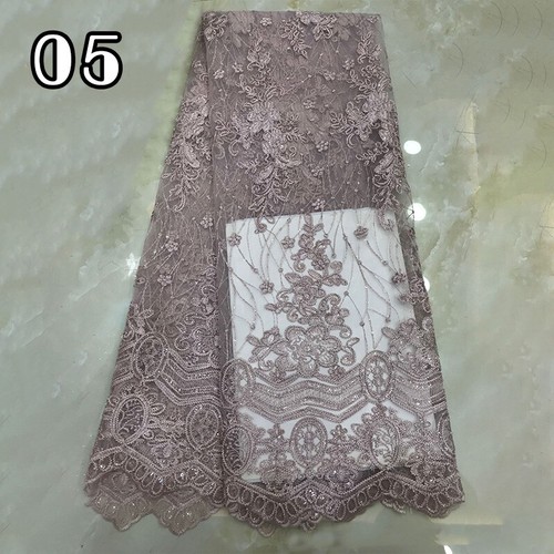 91*130cm Sequin Flower Embroidered Fabric Beaded Lace Fabric Wedding Dress Decor - Picture 23 of 26