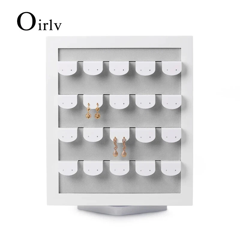 Rotating Earring Display Stand Jewelry Storage Organizer Holder Showcase - Image 2 of 4