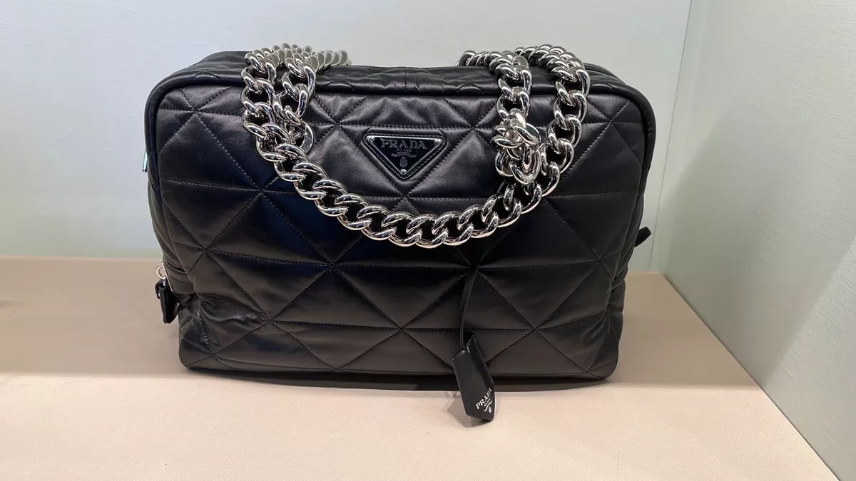 Prada quilted leather shop shoulder bag