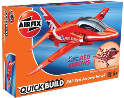 #ad Airfix QUICK BUILD RAF Red Arrows Hawk Snap Together Plastic Model Kit J6018 $11.99