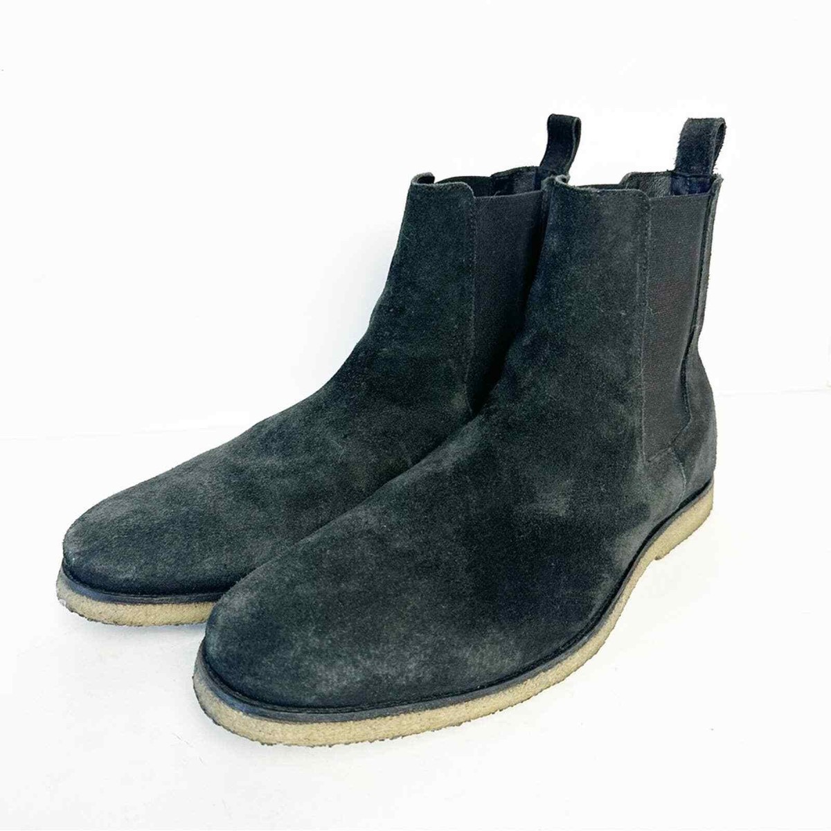 AllSaints Rhett Black Chelsea Suede Boots 45/12 | eBay display picture 3