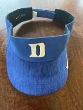 Duke university Nike Dri Got adjustable visor blue "D" logo & Nike logo on front