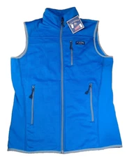 Bills Khakis Teal Blue Outerwear Vest Full Zip Pockets Soft Lining Cozy Warm New