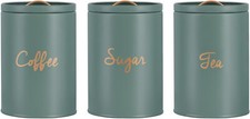 Bread Bin Tea Coffee Sugar Canister Set Biscuit Tin Airtight Food Storage Pots
