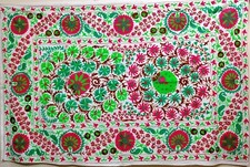 cotton suzani woolen embroidered bedspread for bed, wall hanging, tablecloth