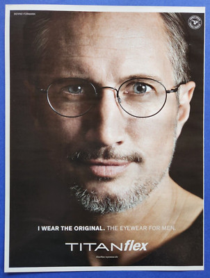 4. Titanflex Brillen Mode / Benno Fürmann Werbeanzeige Werbung Reklame 2015