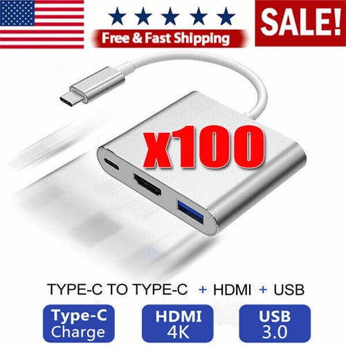 USB-C Type C HDMI Adapter Cable Converter Hub for Macbook Android Phone HDTV LOT - Picture 8 of 9