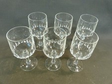 Lot de 6 anciens verres à vin ou apéritif sur pied art de la table années 1960
