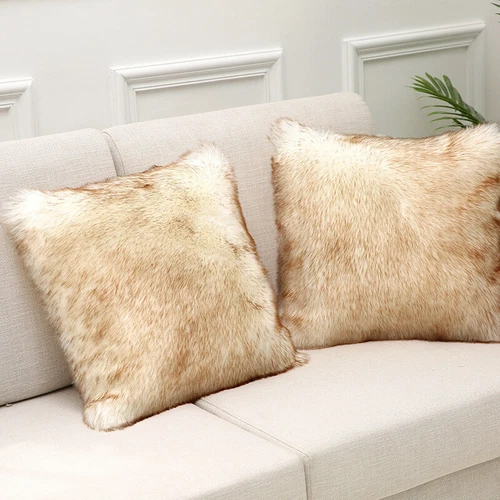 Luxury Faux Wool Plush Soft Fluffy Cushion Cover Pillow Cases Sofa Home Decor AA - Picture 4 of 39