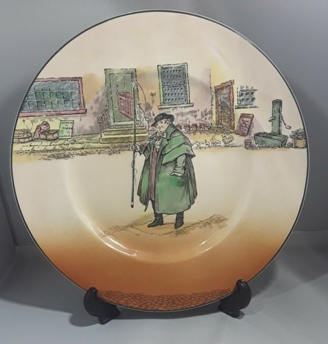 RARE VGT ROYAL DOULTON DICKENSWARE 10.5" PLATE TONY WELLER FROM PICKWICK PAPERS