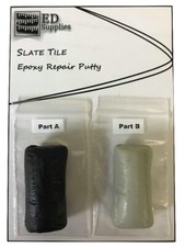 38G Black. Floor & Wall Slate Tile Epoxy Repair Putty - Chips, Cracks, Broken. 