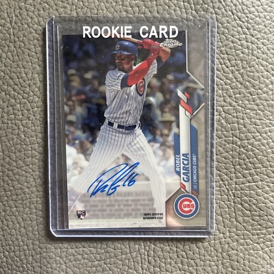 ROBEL GARCIA 2020 Topps Chrome RC (On Card) AUTO #RA-RG Chicago Cubs ($1 Ship)