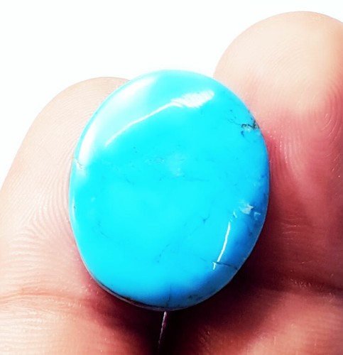 Piedras preciosas sueltas certificadas turquesa natural 15,45 quilates forma ovalada opaca sin calefacción - Imagen 7 de 7