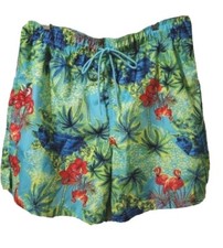 George Swimwear Shorts Mens XL Floral Elastic Waist Drawstring Pockets Lined