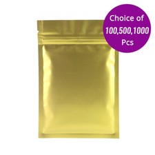4x6in Double Side Gold Matte Foil Mylar Zipper Bag w/Heat Seal Machine